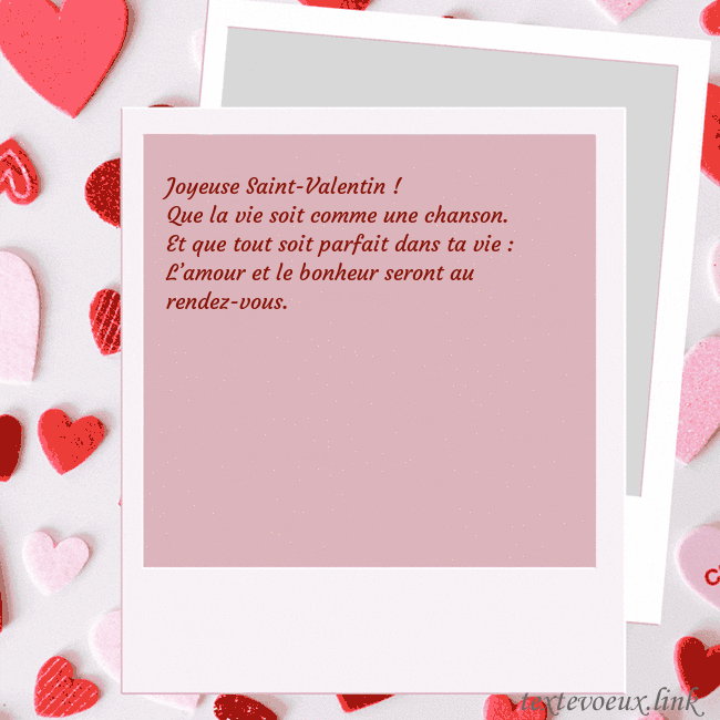 Carte animée pour la Saint-Valentin Joyeuse Saint-Valentin !
Que la vie soit comme un Carte animée pour la Saint-Valentin
