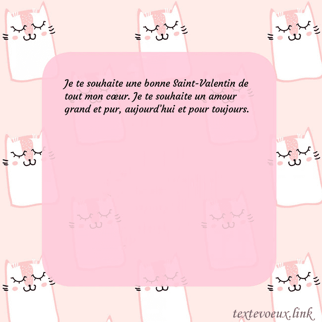 Carte de voeux rose avec des chats drôles