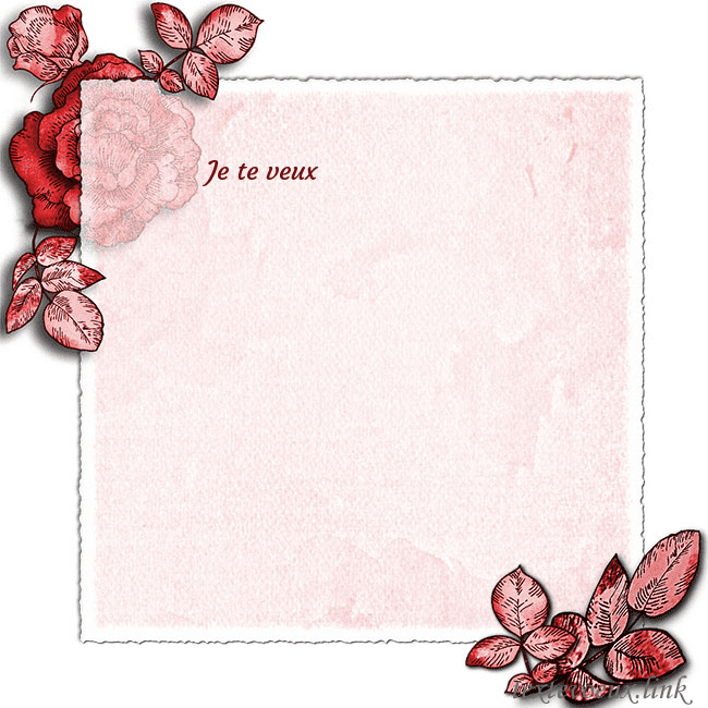 Carte de voeux avec des roses dans les coins