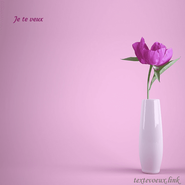 Carte postale électronique avec une pivoine dans un vase