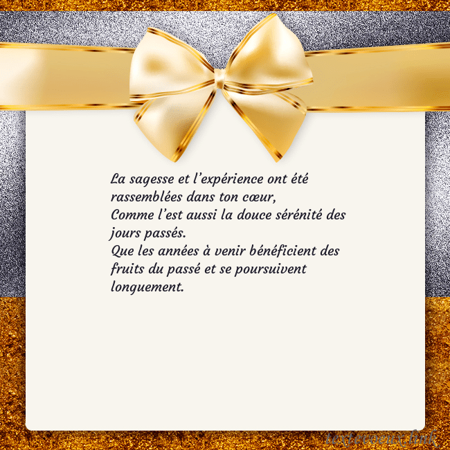 Cartes de vœux avec un grand ruban d'or