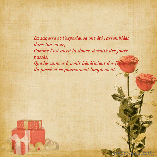 Carte de vœux avec roses et cadeaux