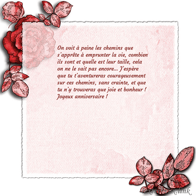 Carte de voeux avec des roses dans les coins