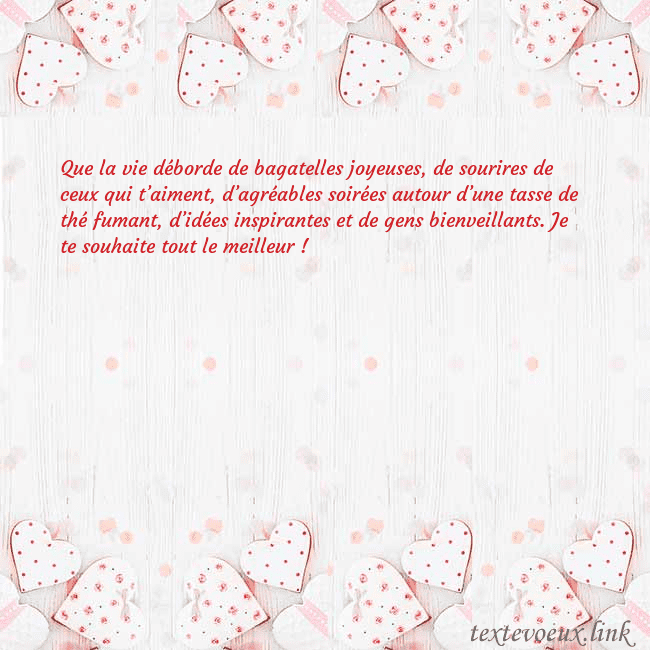 Carte de vœux avec coeurs blancs