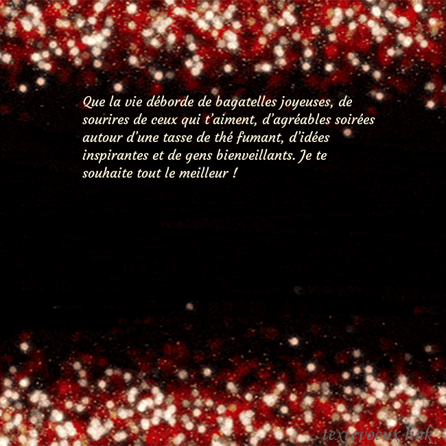 Carte postale animée clignotante noir et rouge