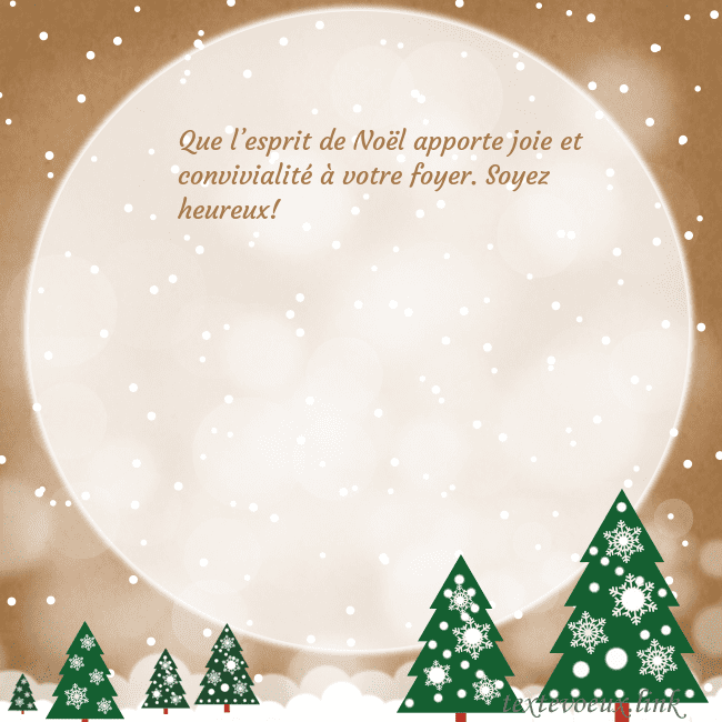 Carte de Noël avec une grande lune