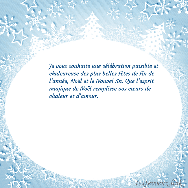 Carte de Noël avec des arbres de Noël blancs et des flocons de neige Je vous souhaite une célébration paisible et chale Carte de Noël avec des arbres de Noël blancs et des flocons de neige