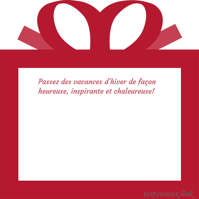 Carte du Nouvel An - un cadeau rouge