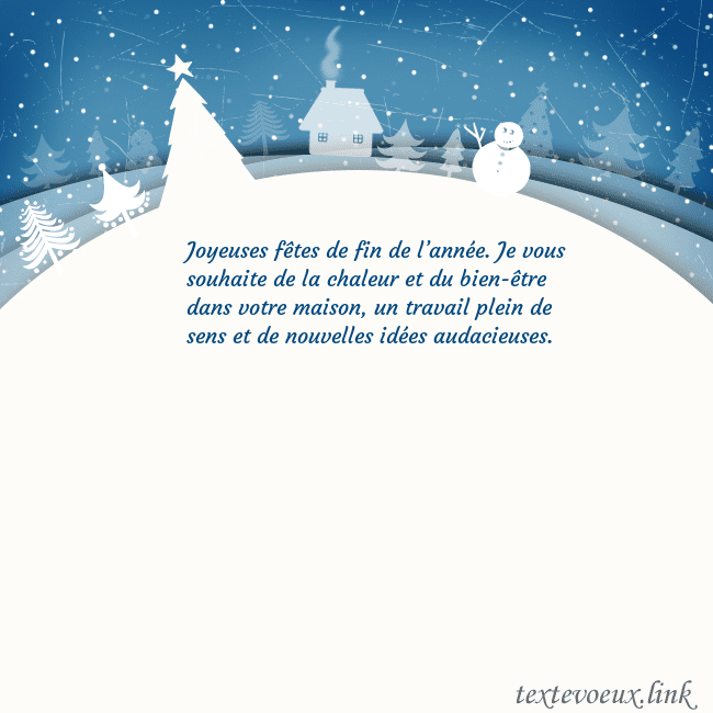 Carte de vœux avec ville blanche