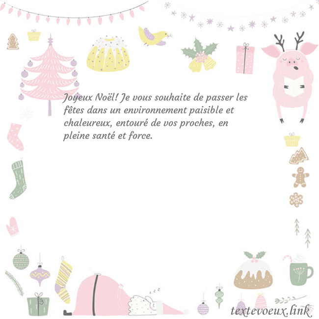 Carte postale du nouvel an avec un cochon