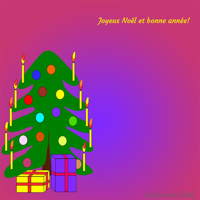 Carte postale avec un sapin de Noël peint