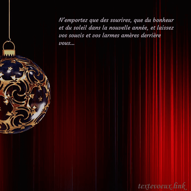 Carte de Noël rouge avec un luxueux jouet d'arbre de Noël