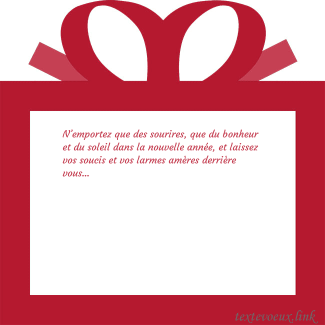 Carte du Nouvel An - un cadeau rouge