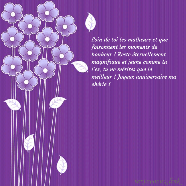 Carte de vœux avec des fleurs violettes