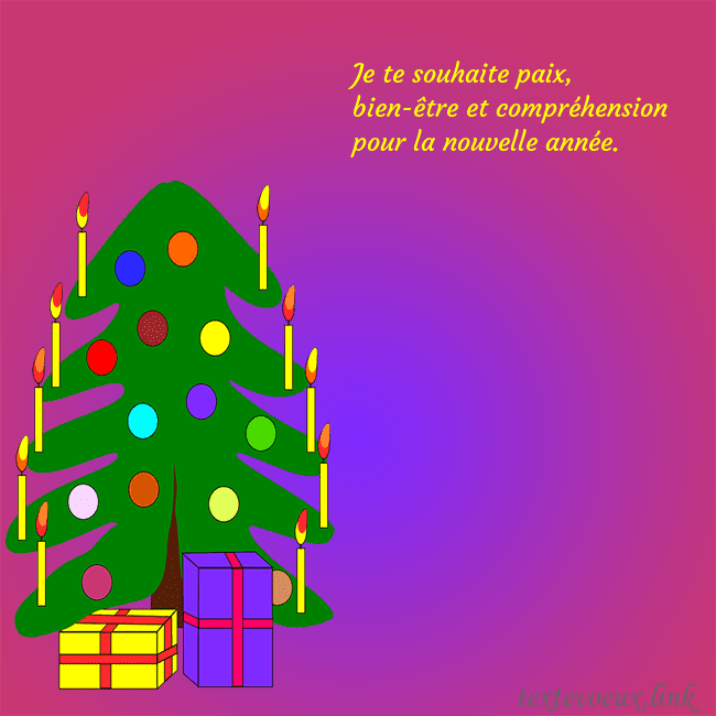 Carte postale avec un sapin de Noël peint