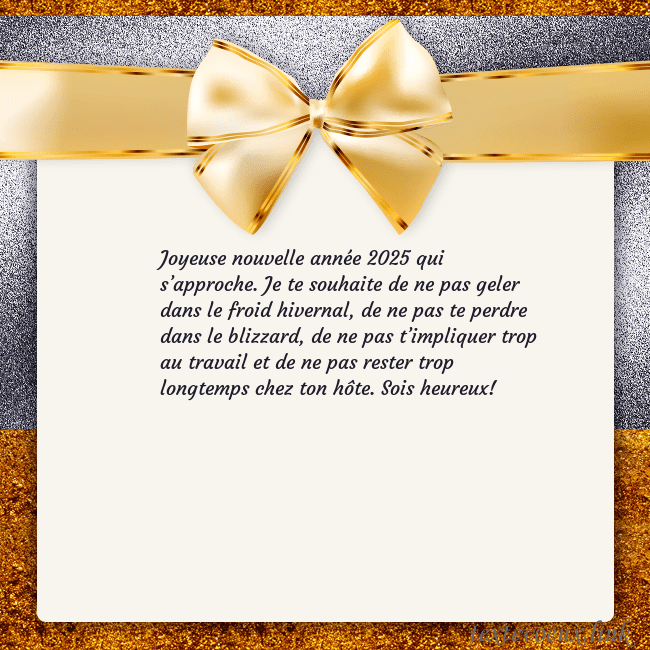 Cartes de vœux avec un grand ruban d'or