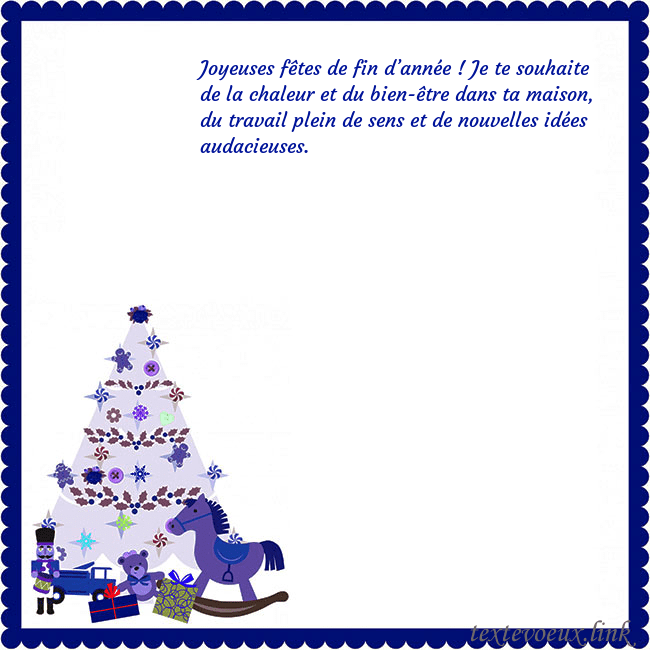 Carte du Nouvel An avec un arbre de Noël et un Casse-Noisette