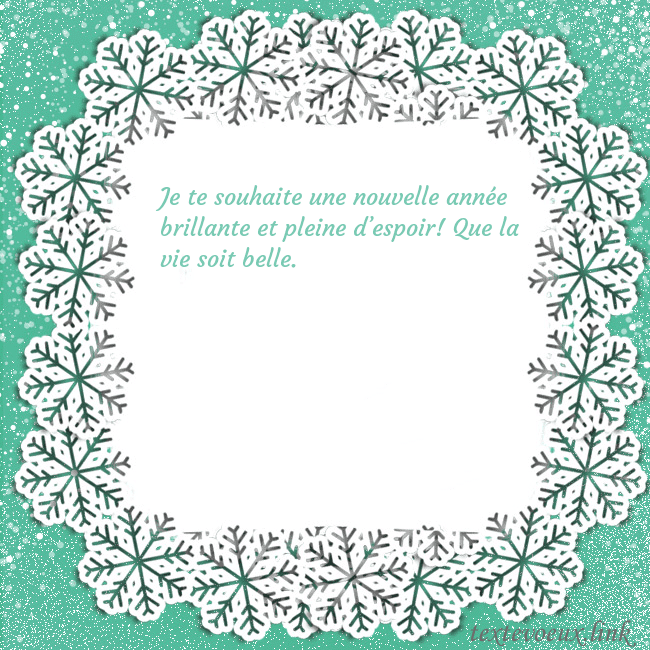 Carte de vœux avec des flocons de neige