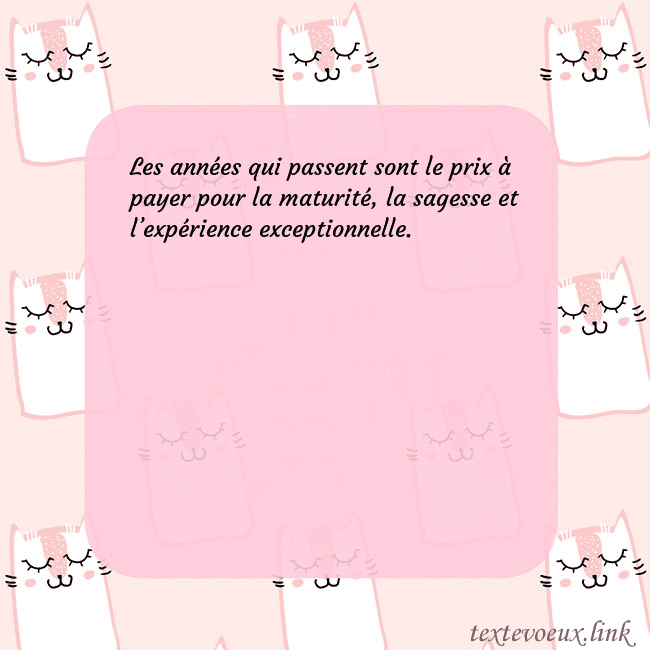 Carte de voeux rose avec des chats drôles