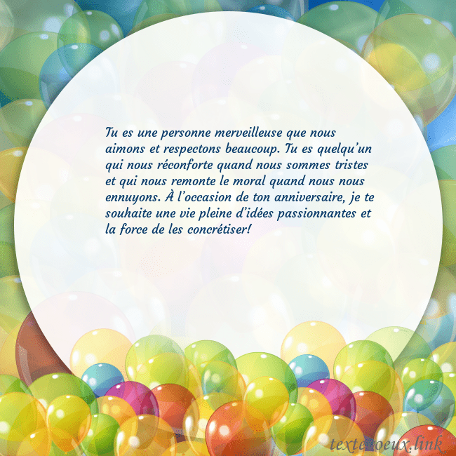 Cartes de vœux avec beaucoup de ballons colorés