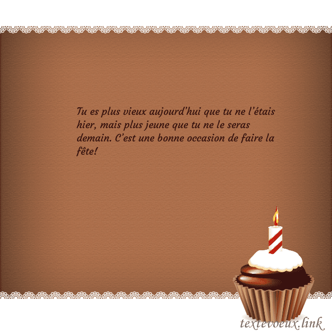 Carte de vœux avec cupcake et bougie