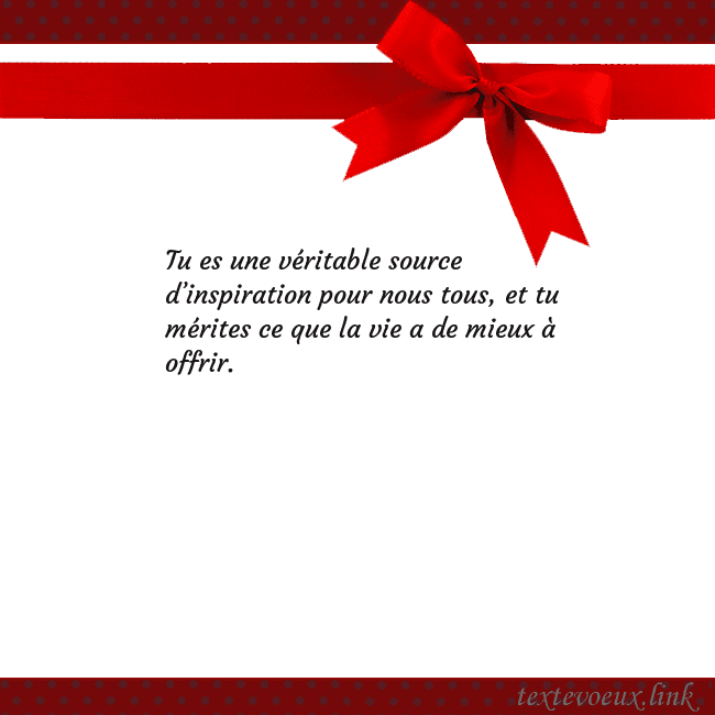 Carte de vœux avec ruban rouge