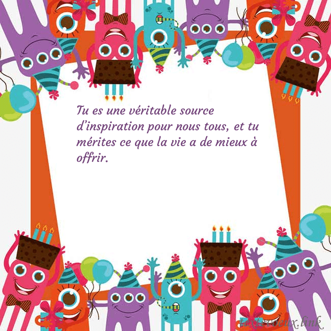 Cartes de vœux avec des monstres