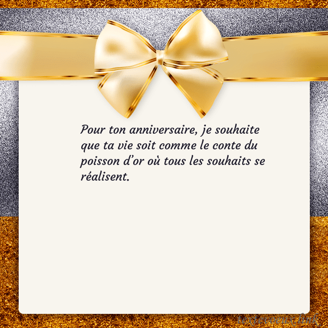 Cartes de vœux avec un grand ruban d'or