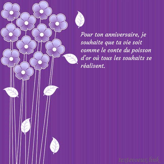 Carte de vœux avec des fleurs violettes