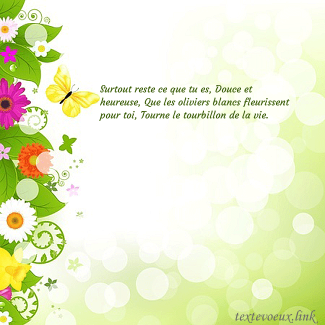 Cartes de vœux avec des fleurs et des papillons colorés