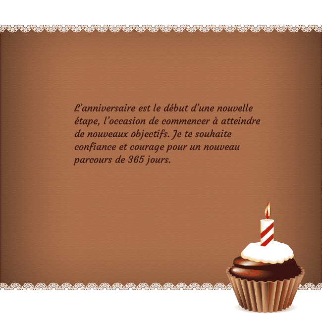 Carte de vœux avec cupcake et bougie