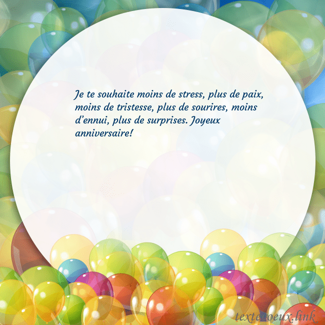 Cartes de vœux avec beaucoup de ballons colorés