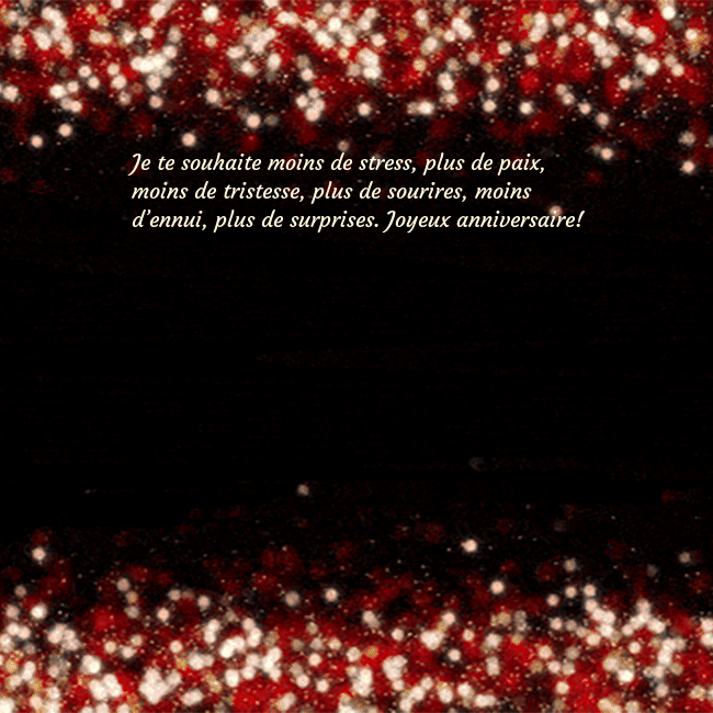 Carte postale animée clignotante noir et rouge