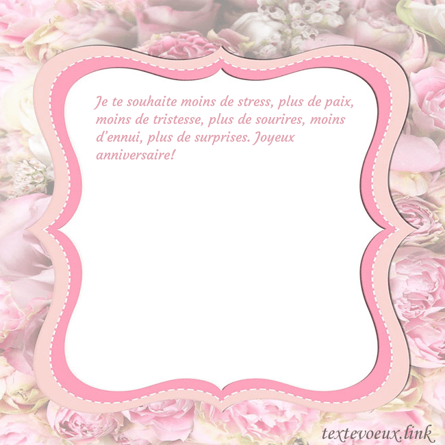 Carte de voeux - cadre rose