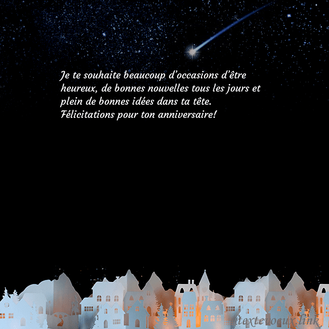 Carte postale avec une comète