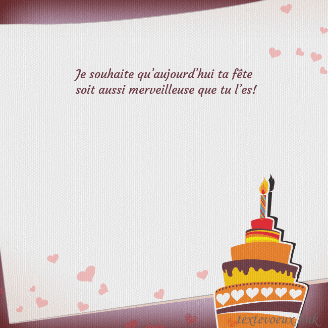 Carte d'anniversaire avec gâteau et bougie