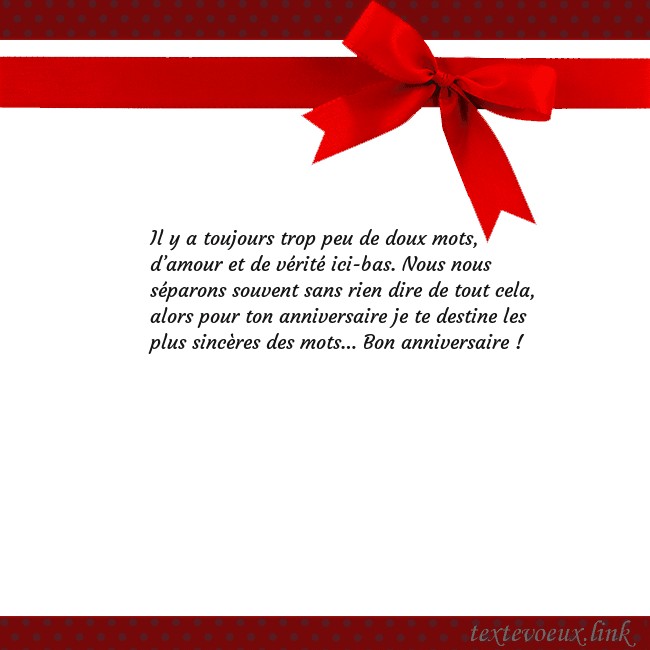 Carte de vœux avec ruban rouge