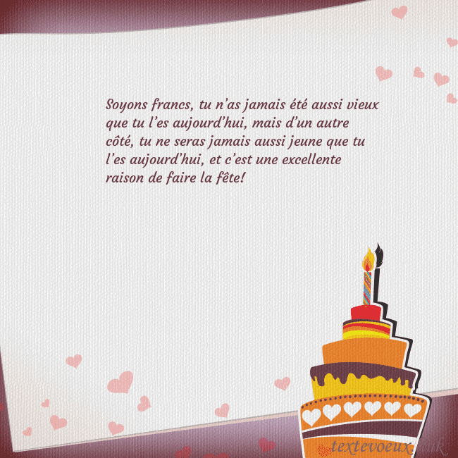 Carte d'anniversaire avec gâteau et bougie