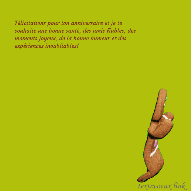Carte de voeux animée électronique avec pain d'épice dansant