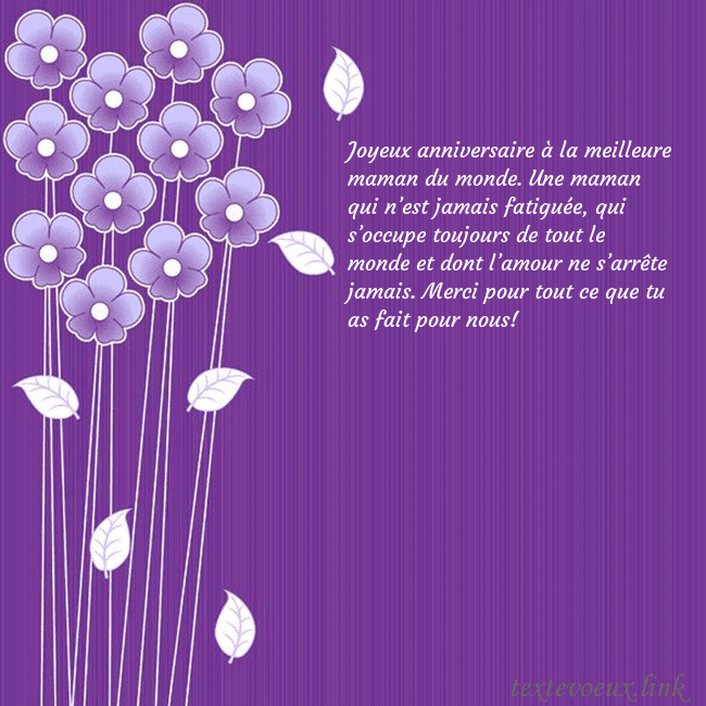 Carte de vœux avec des fleurs violettes