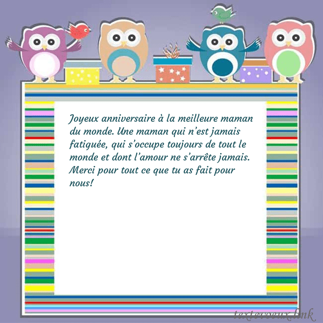 Carte de vœux avec hiboux