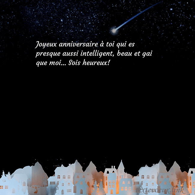 Carte postale avec une comète