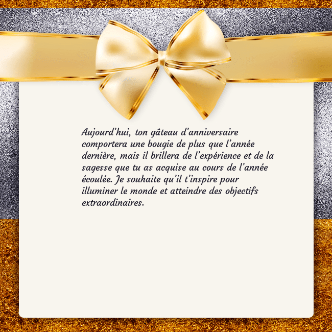 Cartes de vœux avec un grand ruban d'or