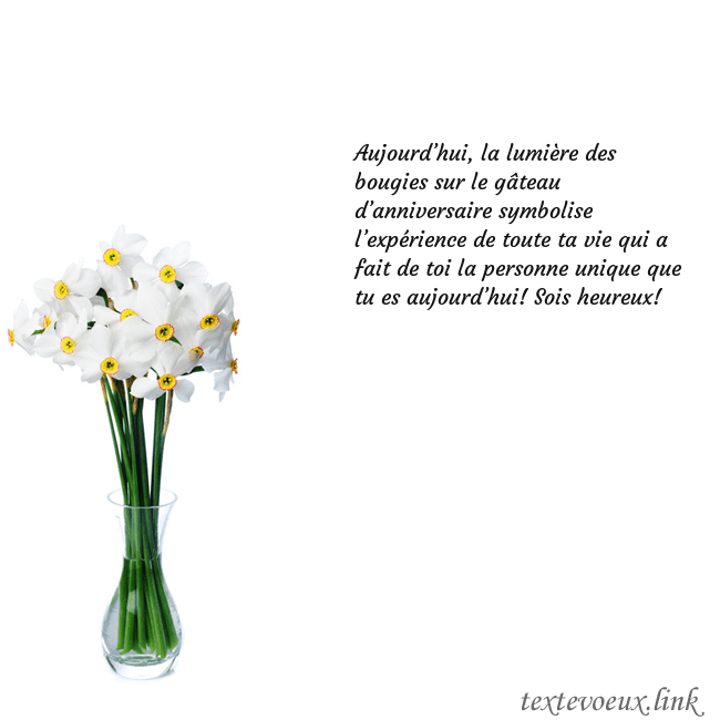 Carte de vœux avec des jonquilles