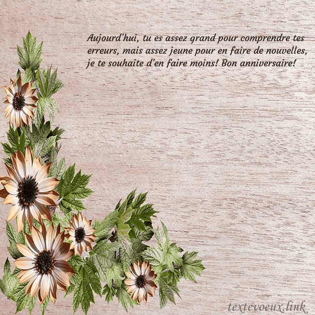 Une jolie carte d'anniversaire avec des fleurs