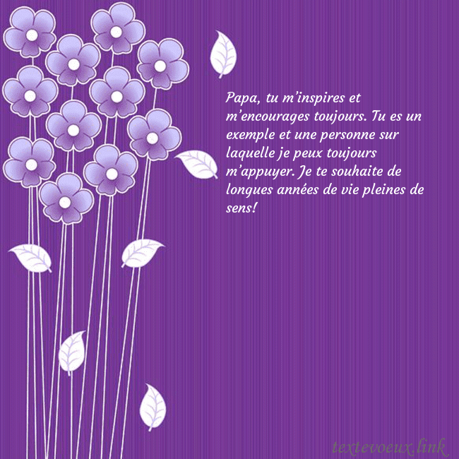 Carte de vœux avec des fleurs violettes
