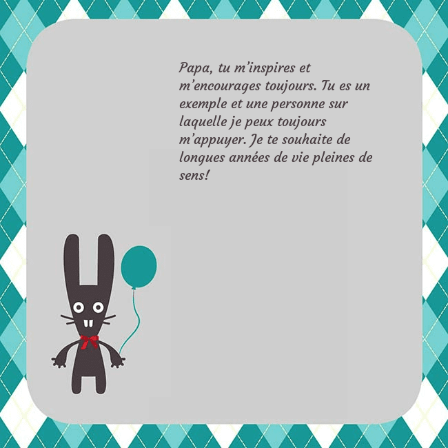 Carte d'anniversaire avec un lapin
