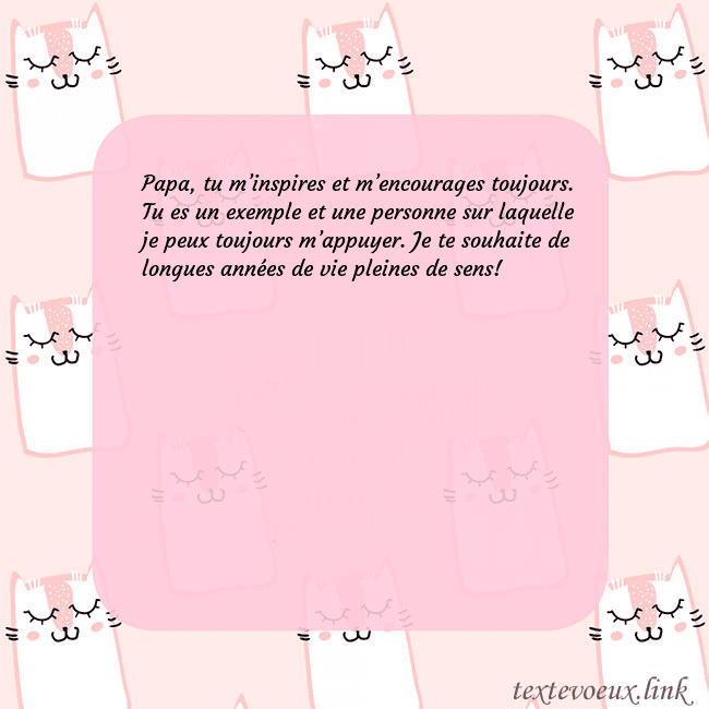Carte de voeux rose avec des chats drôles