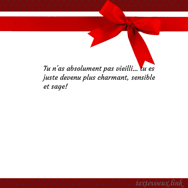 Carte de vœux avec ruban rouge