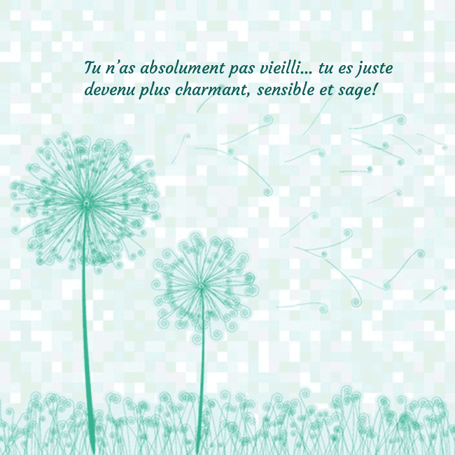 Carte de vœux avec laiteron